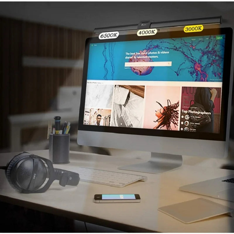 30CM CCT LED Computer Screen Hanging Light Bar Atmosphere Lamp for Work Study Read Gaming Dimming Lighting Monitor Light Bar