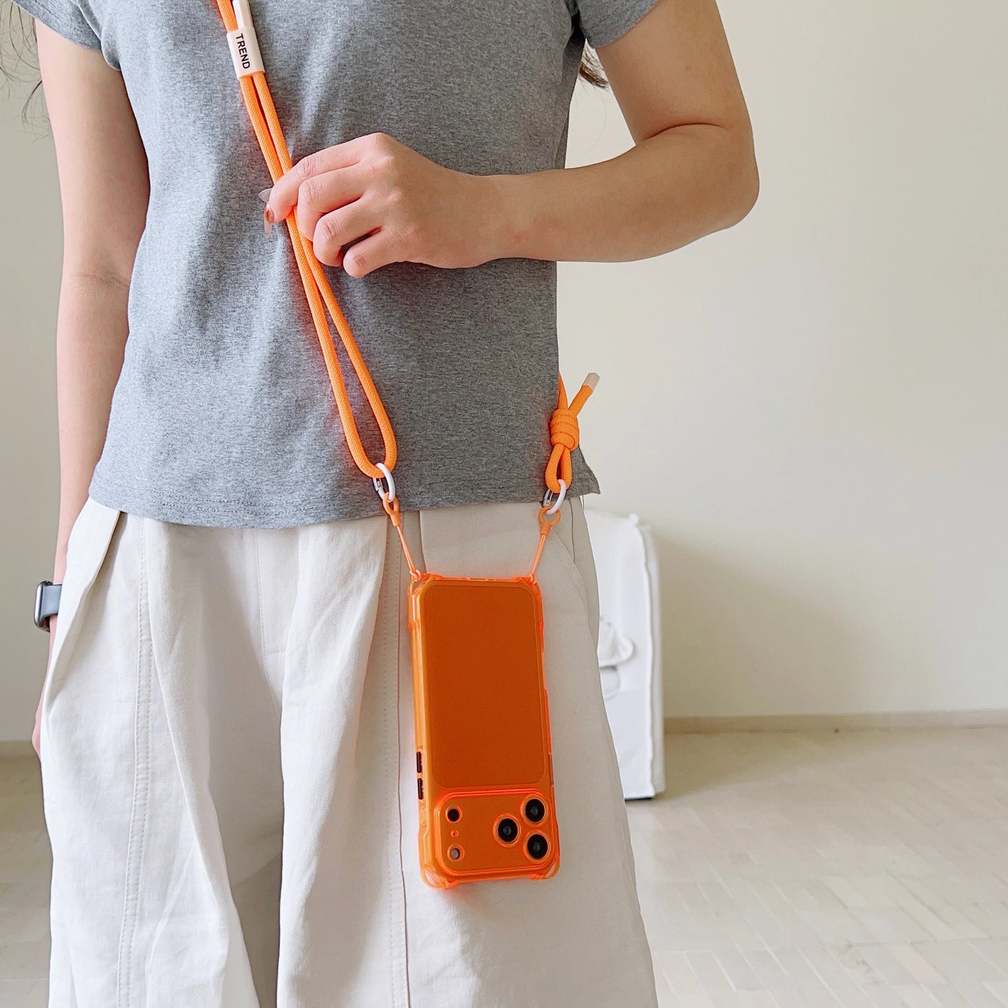 The Simple Adjustable Lanyard Protective Case Is Suitable For Iphone 17 Pro Max Phone Case Air Four-Corner Drop Protective Case