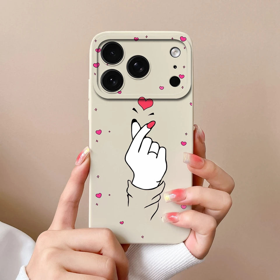 Case For iPhone17 17Air 17Pro 17ProMax Butterfly Love Heart Anti-fall Dustproof Trendy Housing For iPhone 17 Pro Max Funda Coque