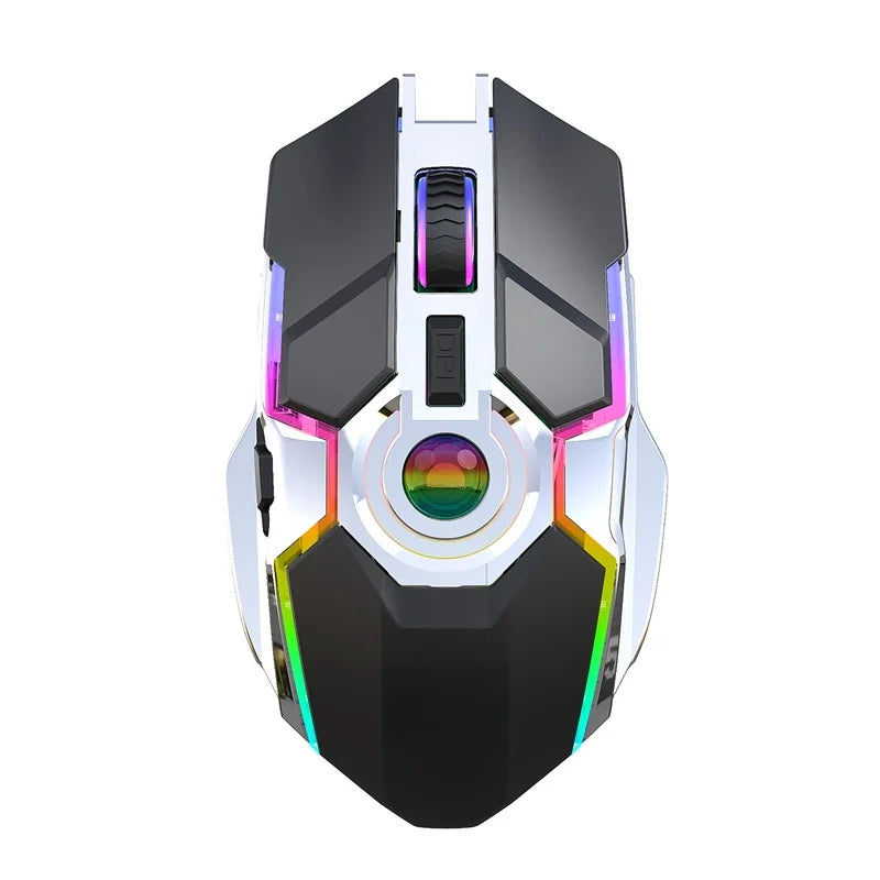 RGB Luminous 2.4G Wireless Mouse Wireless Charging Mechanical Gaming Office Mouse Three Levels DPI Adjustable Mouse 2026 New