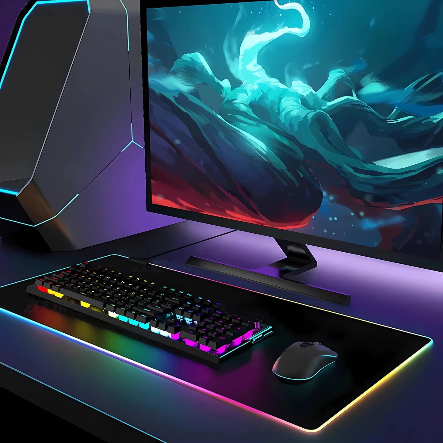 RGB LED PC accessories 400x900mm Stalker 2 Large Gaming Mouse Pad Computer Laptop HD Rupper Expand Desk Mats Gamer XXL Desk Ma