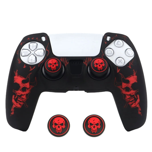 Silicone Cover with 2 Thumb Grips For PS5 Controller Soft Skin Case Anti-Slip Shockproof Dustproof Covers Accessories for PS5