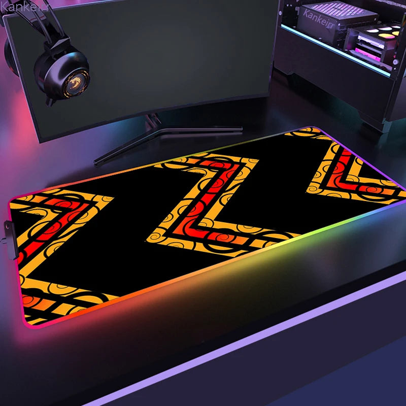 RGB Hexagonal Mouse Pad 900x350 LED Gaming Anime Geometric Luminous Anti-skid Computer Offices Cool Mousepad Desk Mat Laptop Rug