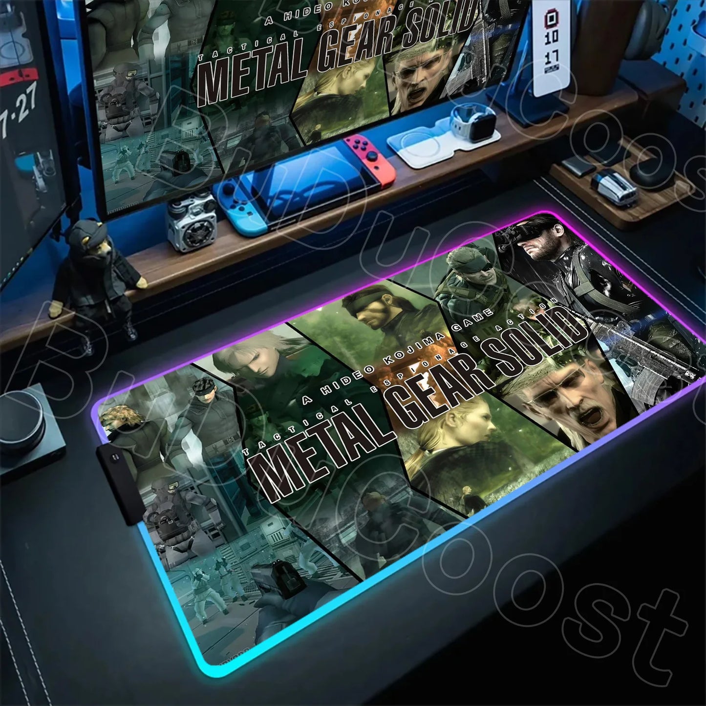 RGB Mouse Pad Metal Gear Solid Mousepad 1200×600mm Computer Keyboard Accessories Non-slip Mat Mice Pad Laptop PC Gaming Desk Mat