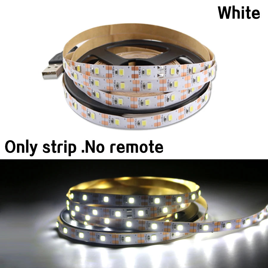 RGB PC LED TV USB Light Strip Backlight 2835 0.5m- 5m Warm White RGB 5 V Volt Led Strip Lights For Gaming Living Room Decoration