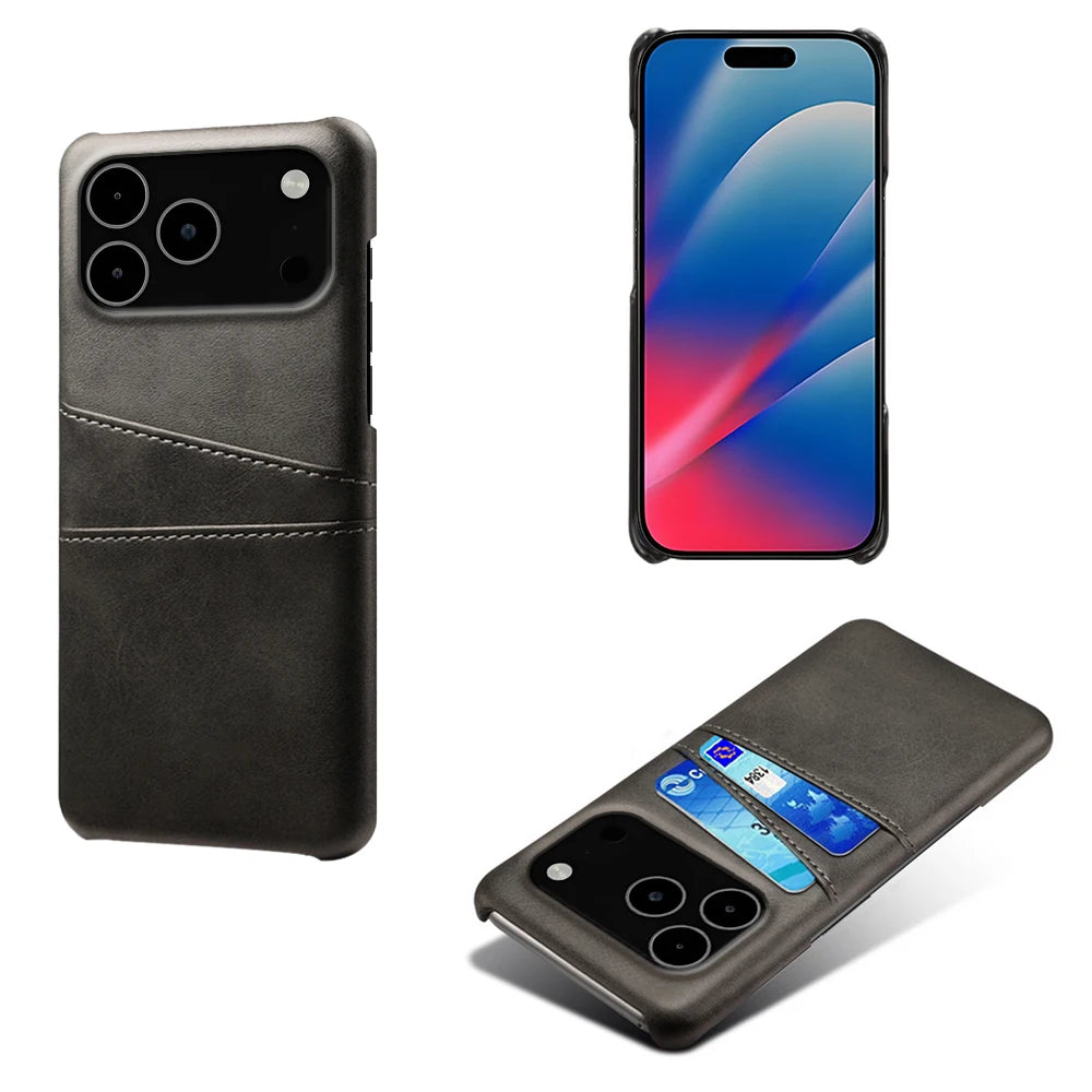 Credit Card Case For iPhone 17 Pro Max 17Air Funda PU Leather Cover For iPhone 17pro Max 17 Air 17promax Capa Coque