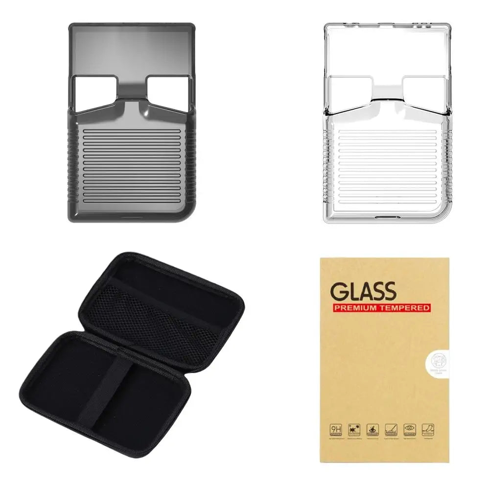 Game Console Storage Accessories for Anbernic for RG35XX Pro Storage Bag Protective Case Screen Protector Handheld Console Kit