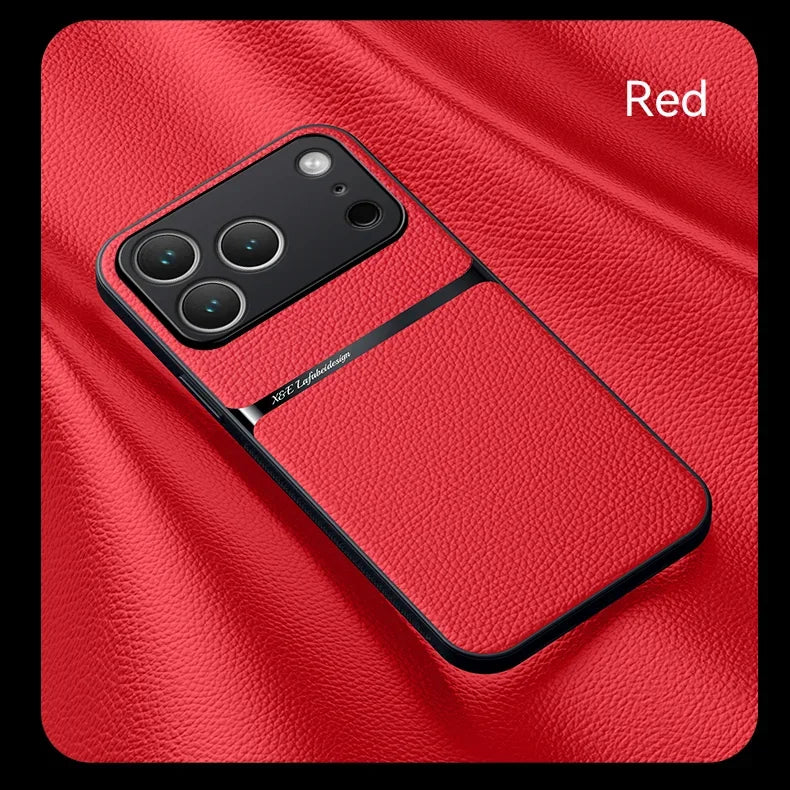 Luxury Shockproof Leather Case Coque For iPhone 17 17 Air 17 Pro Max Plus Magnet Shell Phone Case for  iPhone 17Pro Back Cover