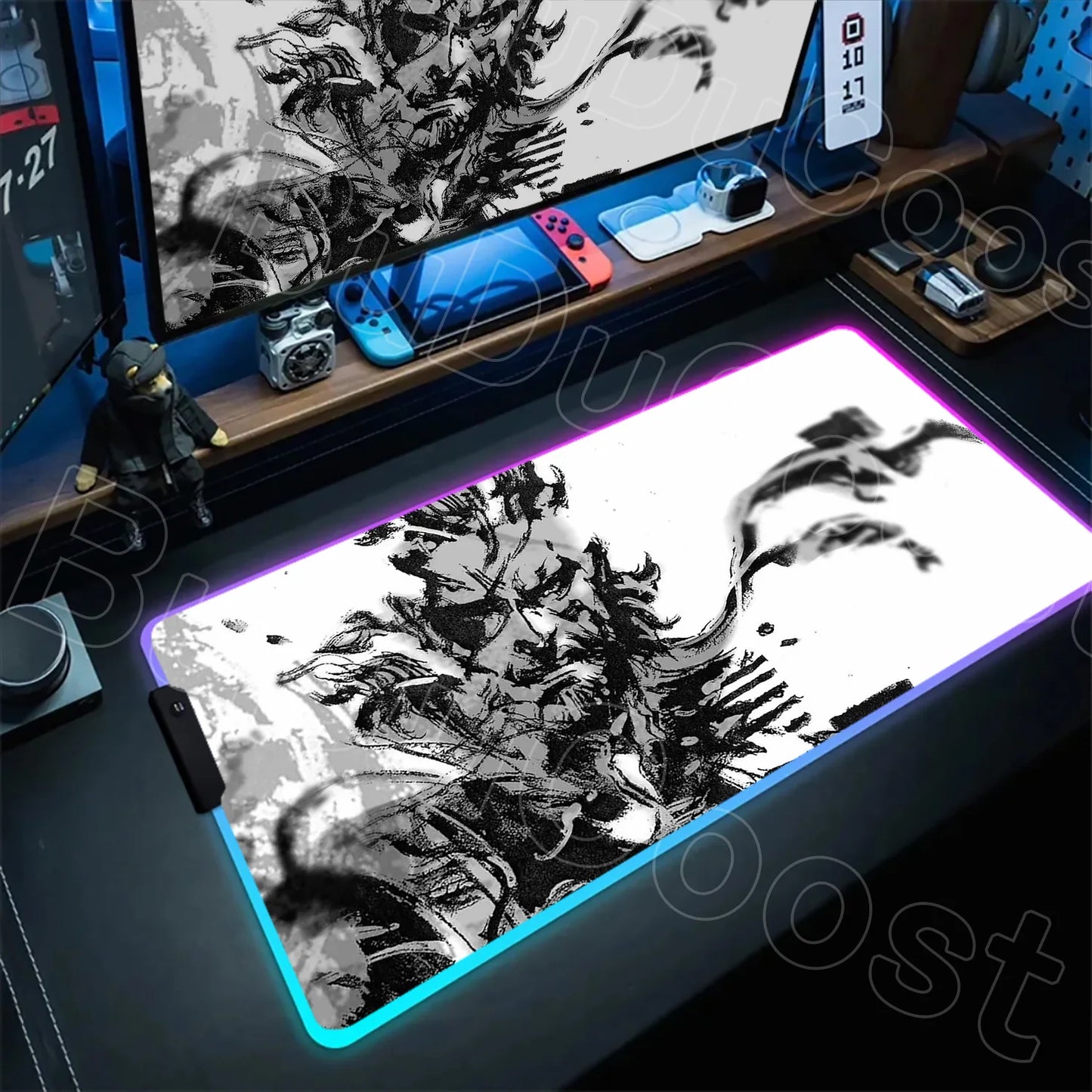 RGB Mouse Pad Metal Gear Solid Mousepad 1200×600mm Computer Keyboard Accessories Non-slip Mat Mice Pad Laptop PC Gaming Desk Mat