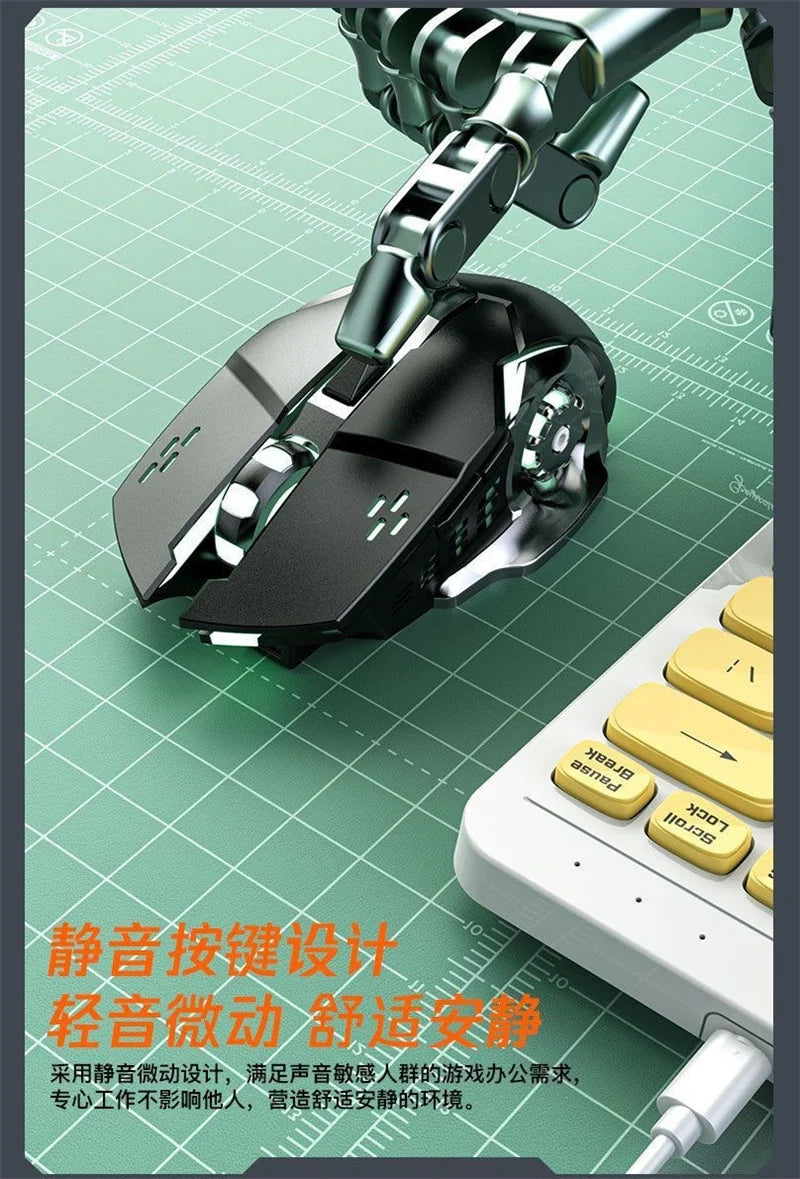 RGB Dual-Mode Wired Mouse 2.4G Wireless Mouse Gaming Mouse Rechargeable Silent Mouse 3600 DPI Adjustable Mouse Mice for Laptop