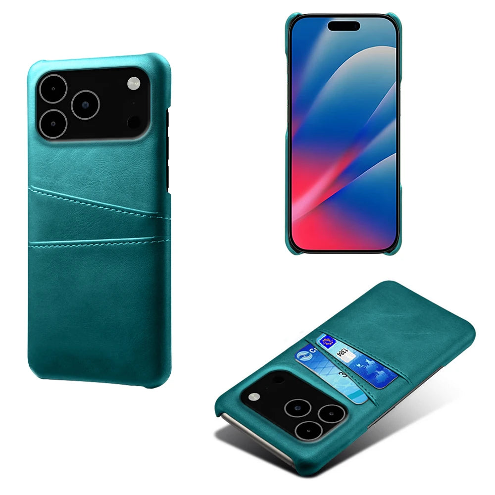 Credit Card Case For iPhone 17 Pro Max 17Air Funda PU Leather Cover For iPhone 17pro Max 17 Air 17promax Capa Coque