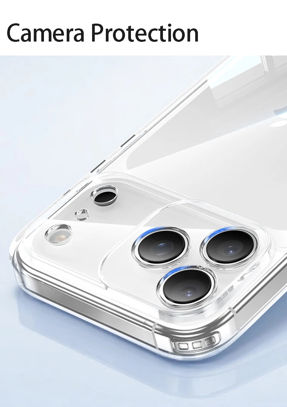 Luxury Transparent Phone Case For iPhone 17 Pro Max Air Soft TPU Silicone Back Cover Clear Case