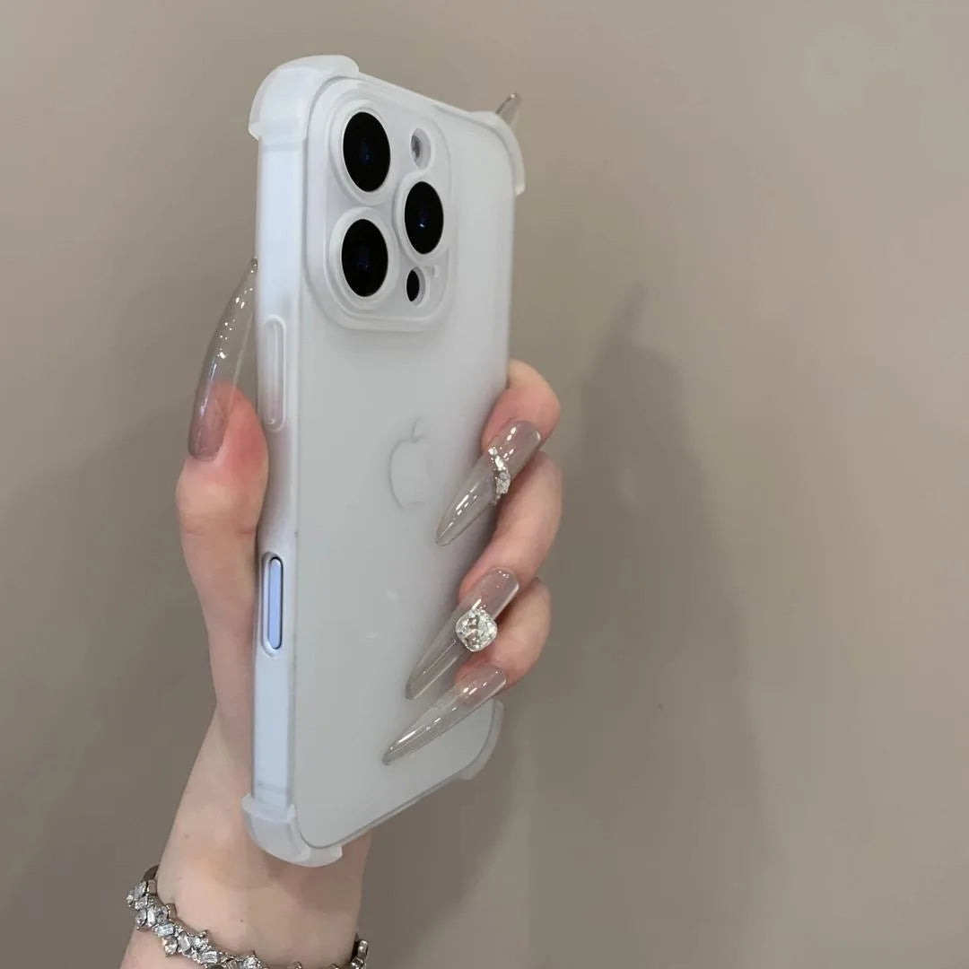 Matte Shockproof Case For iPhone 17 Air 17 Pro 16 15 14 13 12 11 Pro Max 7 8 Plus Transparent Camera Protection Ultra Thin Cover