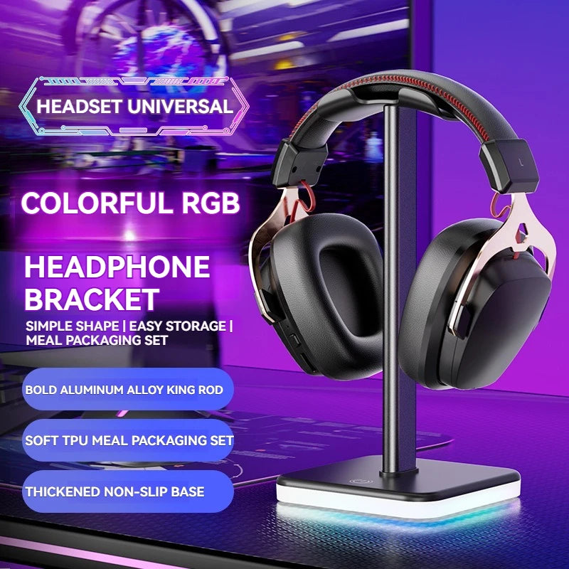 Headphone Stand with RGB Lighting - Adjustable Color Control for Gaming Headset Storage and Display