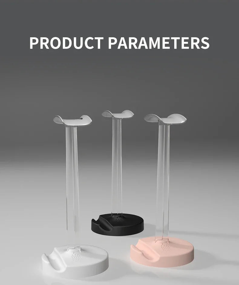 RGB Gaming Headset Stand  Desktop Ambient Lighting - Ergonomic Design,  Perfect Gift for PC Gamers