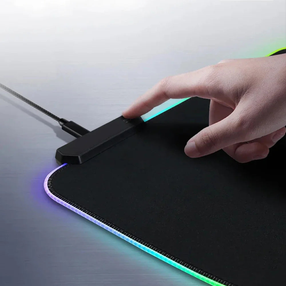 RGB Luminous ASUS Large PC Gaming Mouse Pad Black-green Desk Accessories LED XXL ROG Keyboard Extended Pads Backlight Cool Mats