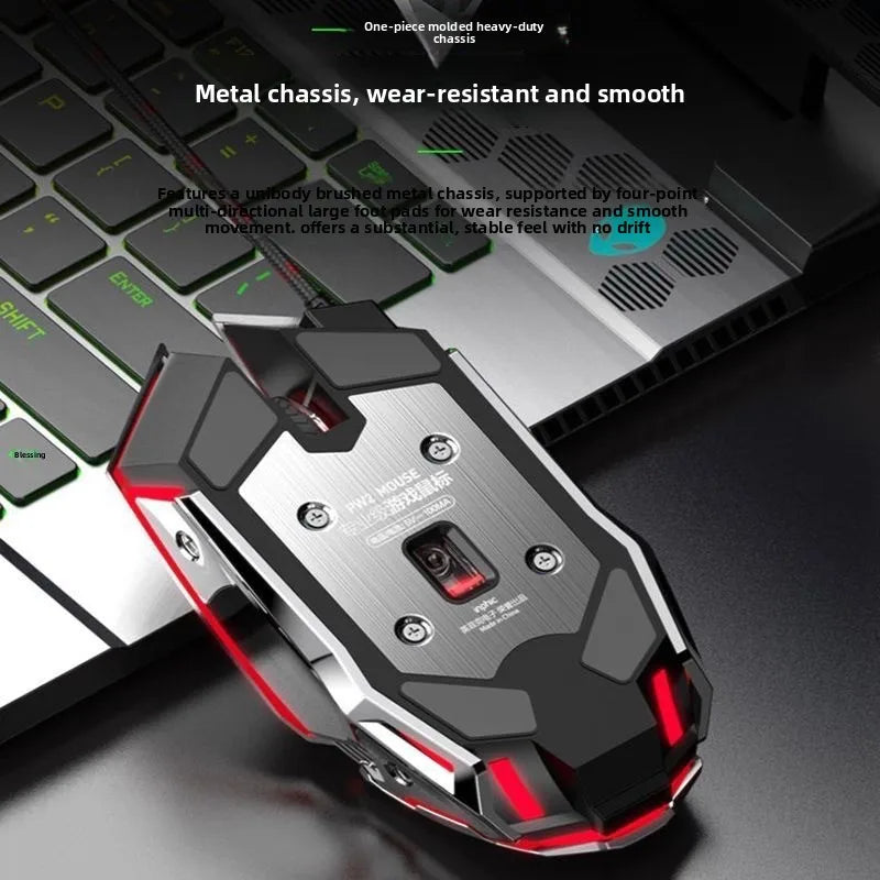 RGB Dual-Mode Wired Mouse 2.4G Wireless Mouse Gaming Mouse Rechargeable Silent Mouse 3600 DPI Adjustable Mouse Mice for Laptop