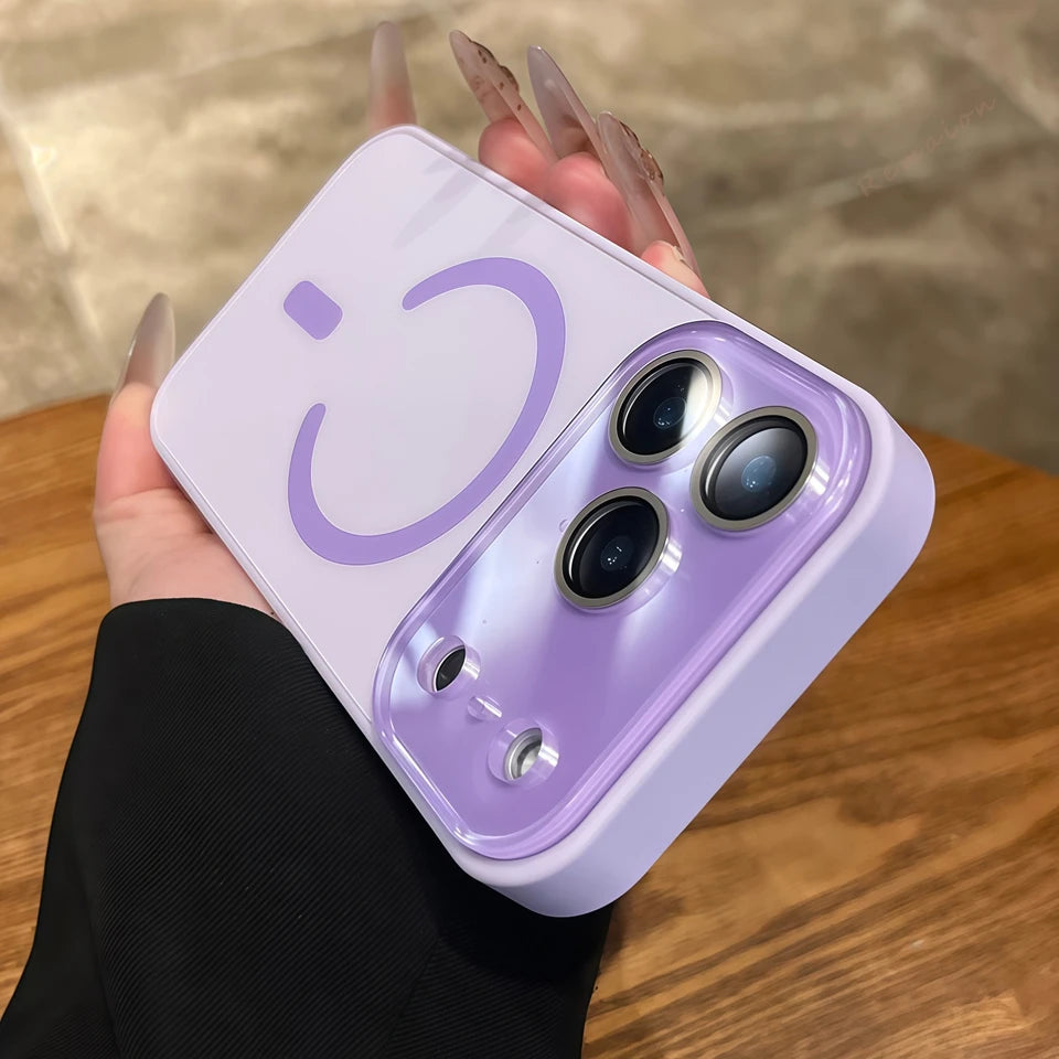 Official Original Magnetic Phone Case For iPhone 17 Air 11 12 13 14 15 16 17 Pro Max Magsafe Big Window Charging Protector Cover