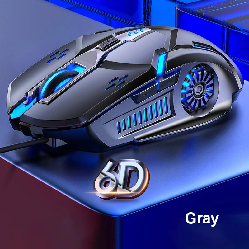 G5 Wired Gaming Mouse Colorful Backlight 6 Button Silent Mouse 4-Speed 3200 DPI RGB Gaming Mouse  For Computer Laptop Mice