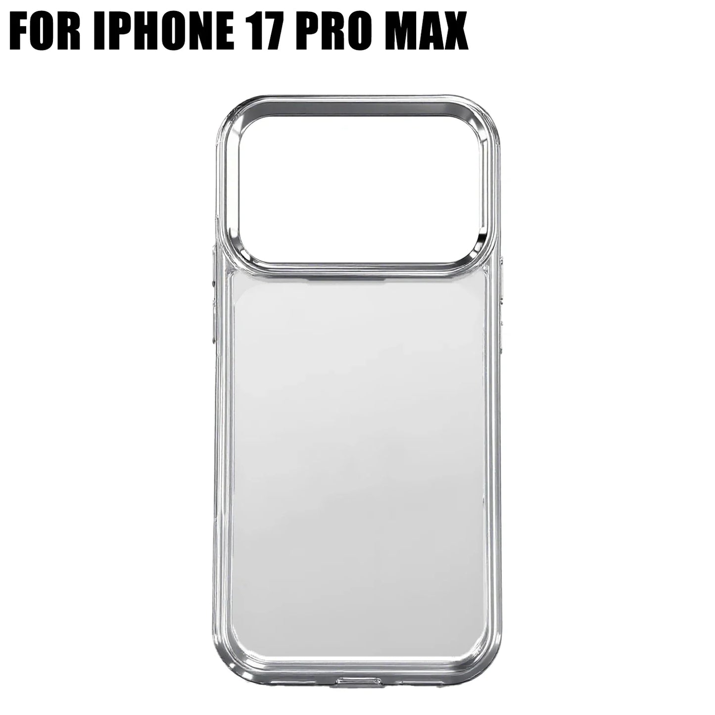 Transparent Silicone Phone Case for IPhone 17 IPhone 17Pro Max Shockproof Transparent Bumper Soft Clear Cover Luxury Metal Case
