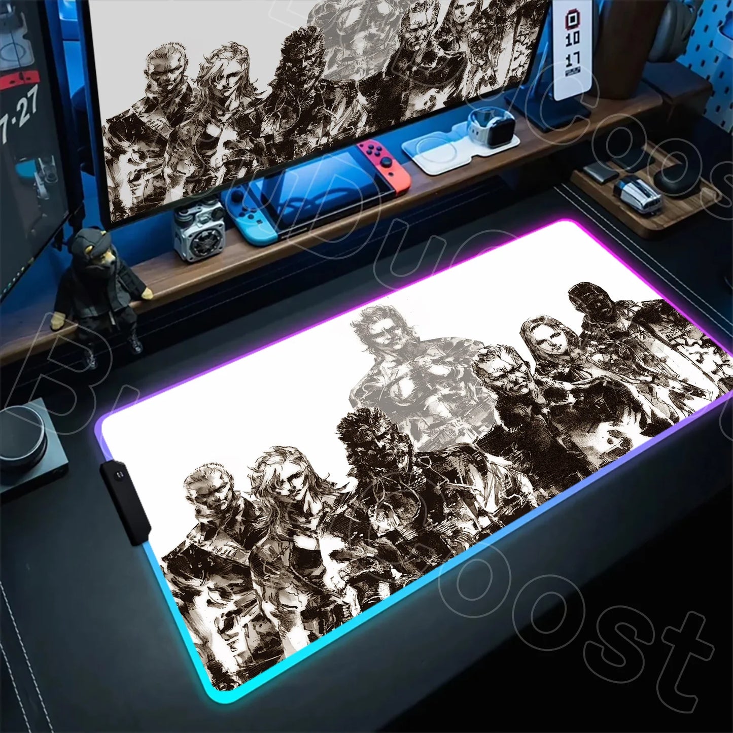 RGB Mouse Pad Metal Gear Solid Mousepad 1200×600mm Computer Keyboard Accessories Non-slip Mat Mice Pad Laptop PC Gaming Desk Mat
