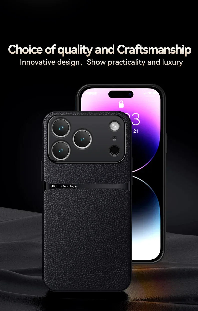 Luxury Shockproof Leather Case Coque For iPhone 17 17 Air 17 Pro Max Plus Magnet Shell Phone Case for  iPhone 17Pro Back Cover