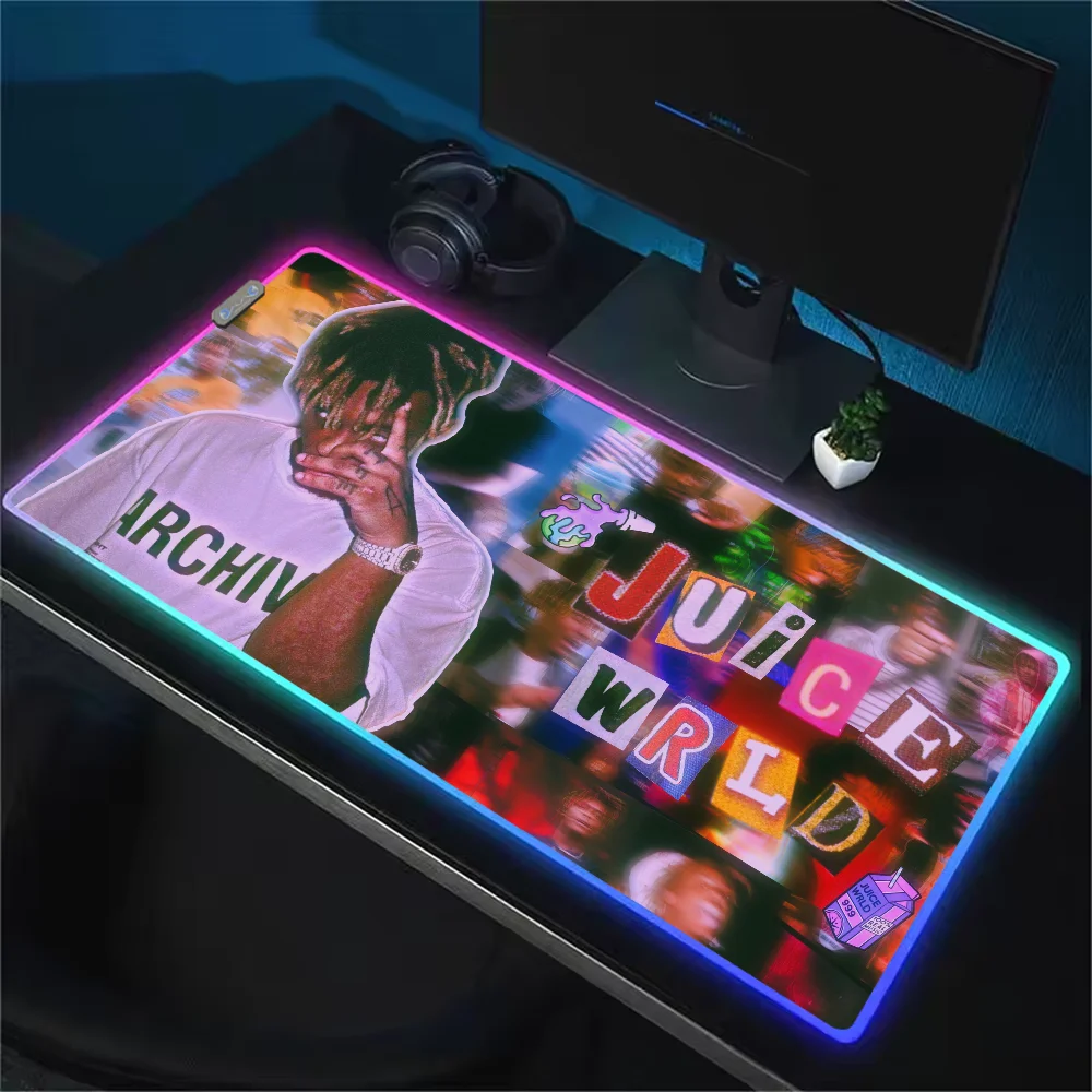 Rapper Juice WRLD Legends Never Die For Rgb Mouse Pad Xxl Steelserie Laptop Mat Gaming Mousepad Backlit Keyboard Girl Table Pads