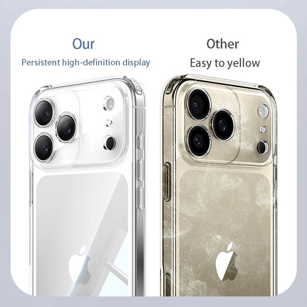 Luxury Transparent Phone Case For iPhone 17 Pro Max Air Soft TPU Silicone Back Cover Clear Case