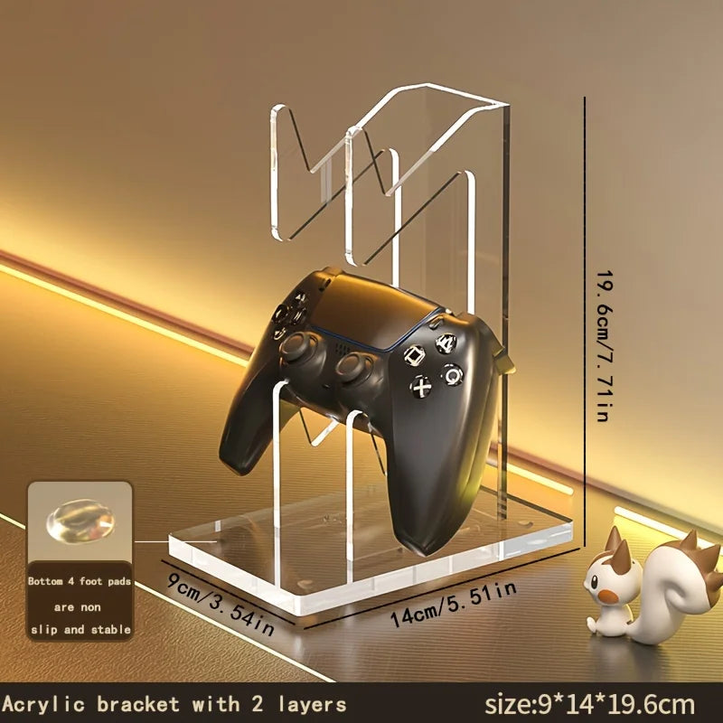 Acrylic Game Controller Stand - Desktop Display Holder for Game Controller&Accessories, Portable Design for Desk Organization