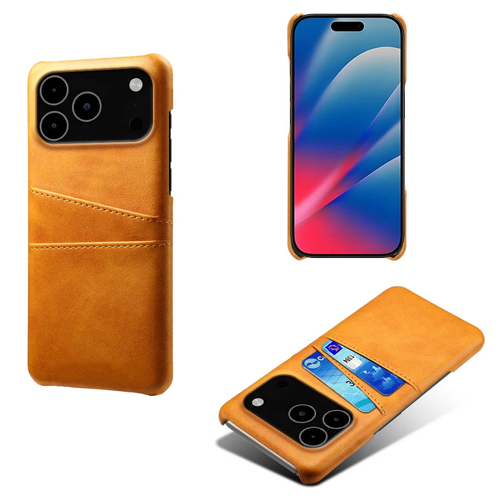 Credit Card Case For iPhone 17 Pro Max 17Air Funda PU Leather Cover For iPhone 17pro Max 17 Air 17promax Capa Coque