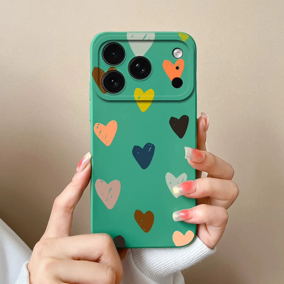 Case For iPhone17 17Air 17Pro 17ProMax Butterfly Love Heart Anti-fall Dustproof Trendy Housing For iPhone 17 Pro Max Funda Coque