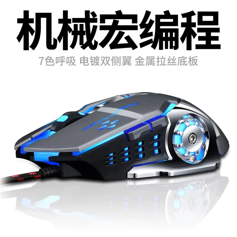 RGB Dual-Mode Wired Mouse 2.4G Wireless Mouse Gaming Mouse Rechargeable Silent Mouse 3600 DPI Adjustable Mouse Mice for Laptop