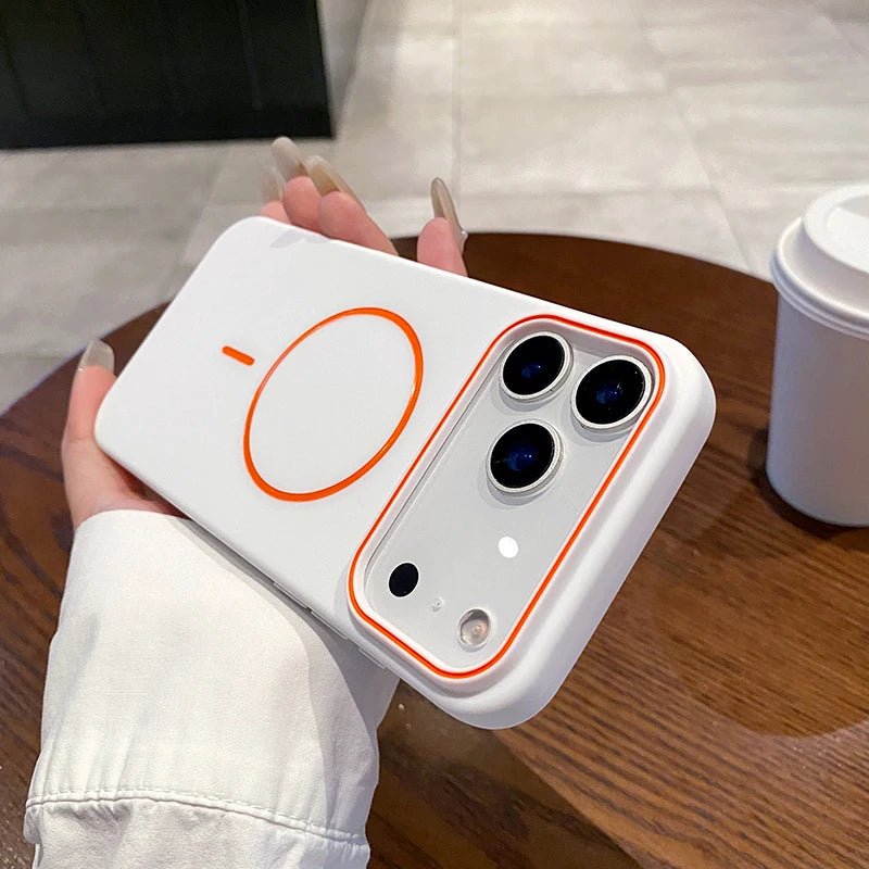 For Magsafe Magnetic Wireless Charging Luxury Solid Color Matte TPU Bumper Phone Case For iPhone 17 Pro Max/17/17 Pro Air Cover