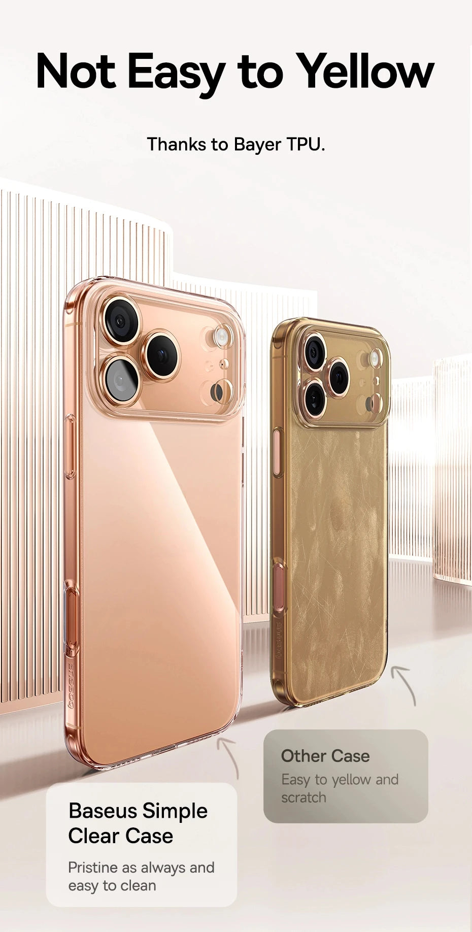 Baseus Clear TPU Case for iPhone 17 16 15 14 13 12 11 Pro Max Plus Air Soft Transparent Phone Cover Soft Thin Protective Case