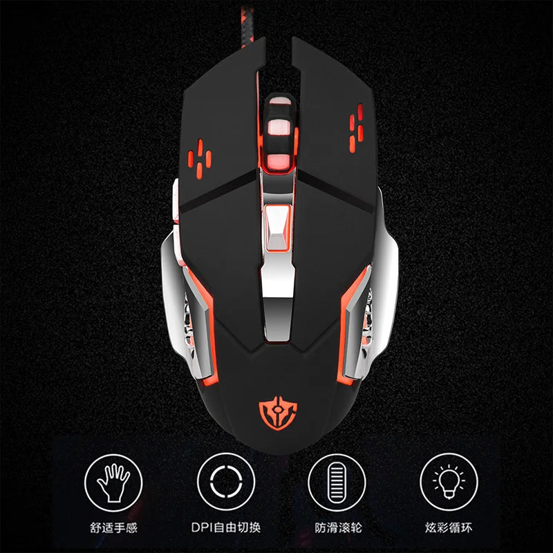 RGB Dual-Mode Wired Mouse 2.4G Wireless Mouse Gaming Mouse Rechargeable Silent Mouse 3600 DPI Adjustable Mouse Mice for Laptop