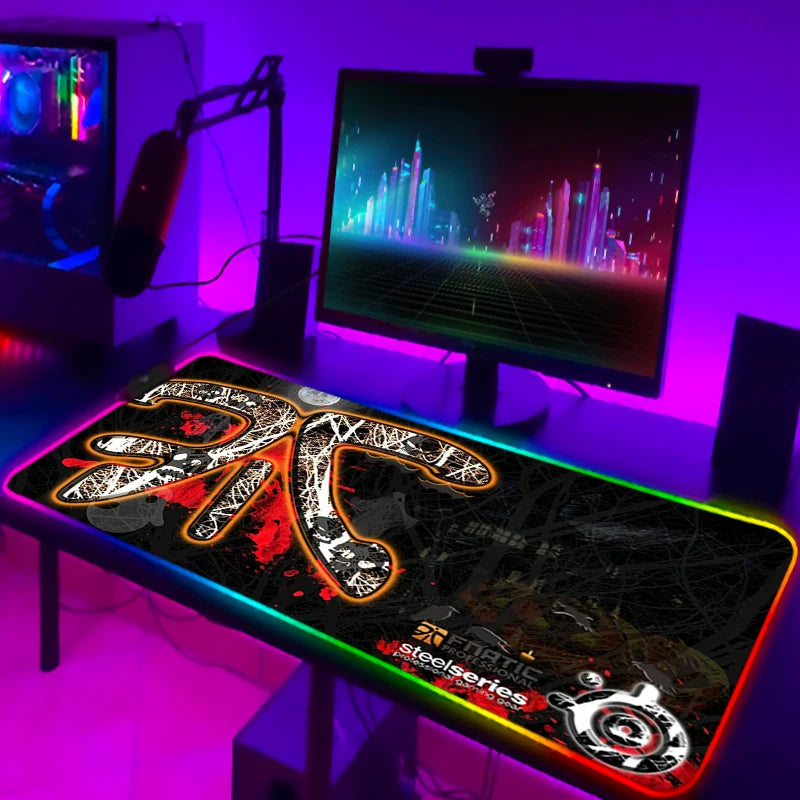 Rgb Mouse Pad Xxl Steelseries Laptop Mat Gaming Mousepad Backlit Keyboard Gamer Girl Table Pads Deskpad Mausepad Cs Go