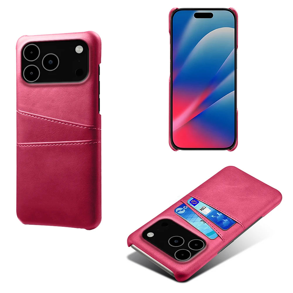 Credit Card Case For iPhone 17 Pro Max 17Air Funda PU Leather Cover For iPhone 17pro Max 17 Air 17promax Capa Coque