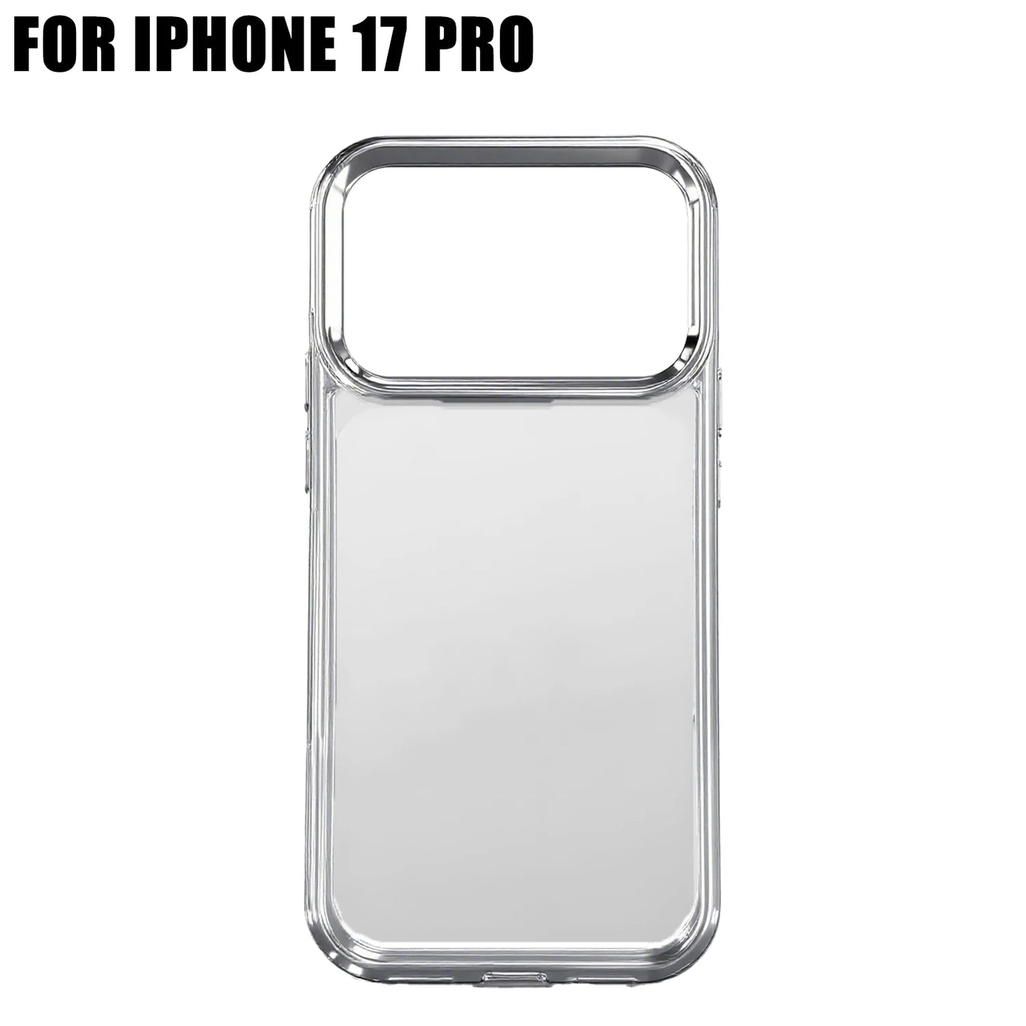 Transparent Silicone Phone Case for IPhone 17 IPhone 17Pro Max Shockproof Transparent Bumper Soft Clear Cover Luxury Metal Case