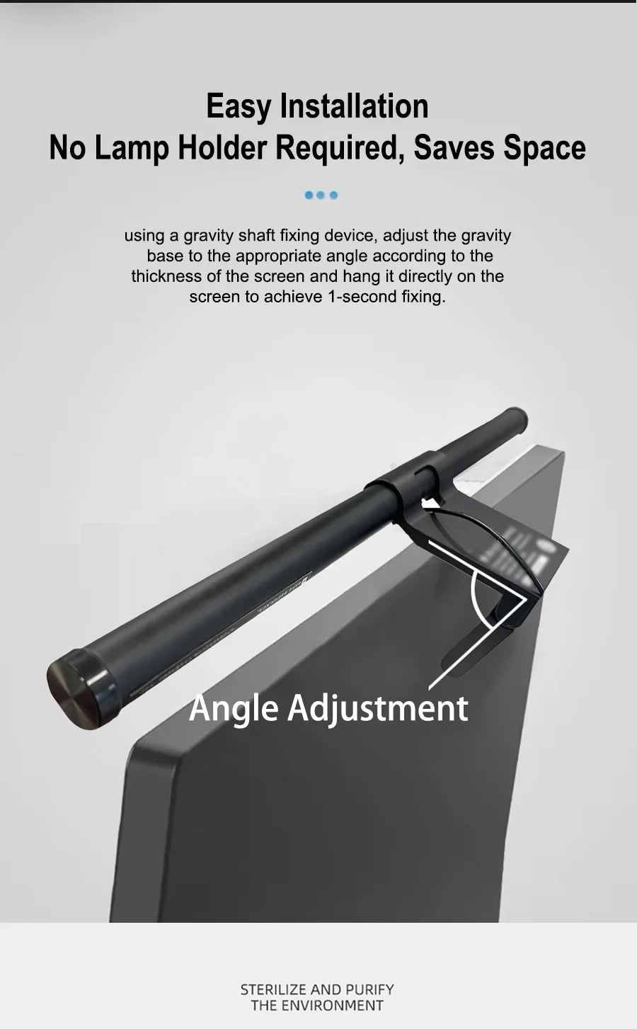 30CM CCT LED Computer Screen Hanging Light Bar Atmosphere Lamp for Work Study Read Gaming Dimming Lighting Monitor Light Bar