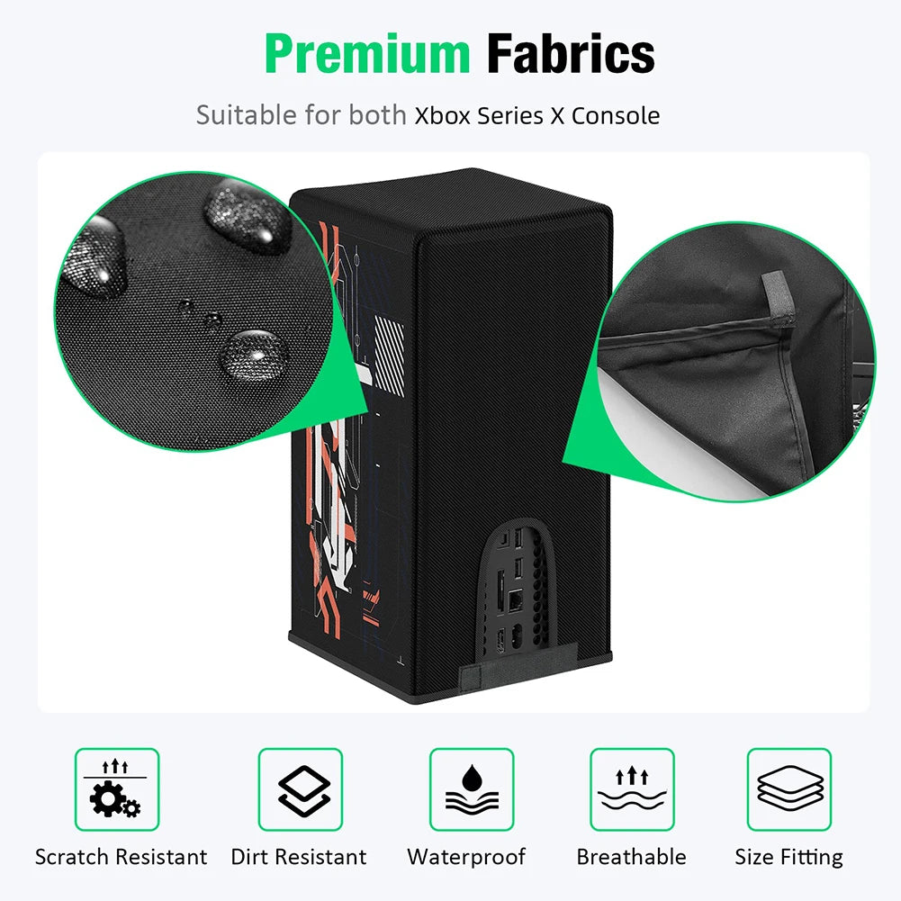 Dust Cover Removable Dust Proof Protector Oxford Waterproof Cloth Protective Case Console Protector for Xbox Series X Console