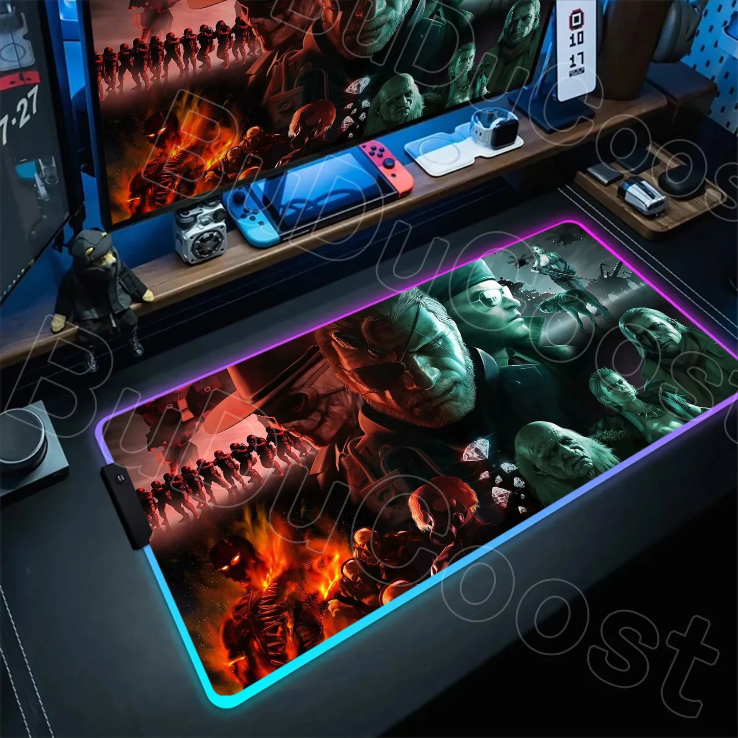 RGB Mouse Pad Metal Gear Solid Mousepad 1200×600mm Computer Keyboard Accessories Non-slip Mat Mice Pad Laptop PC Gaming Desk Mat