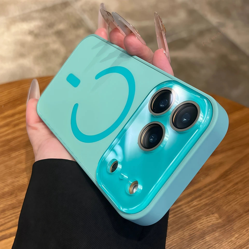 Official Original Magnetic Phone Case For iPhone 17 Air 11 12 13 14 15 16 17 Pro Max Magsafe Big Window Charging Protector Cover