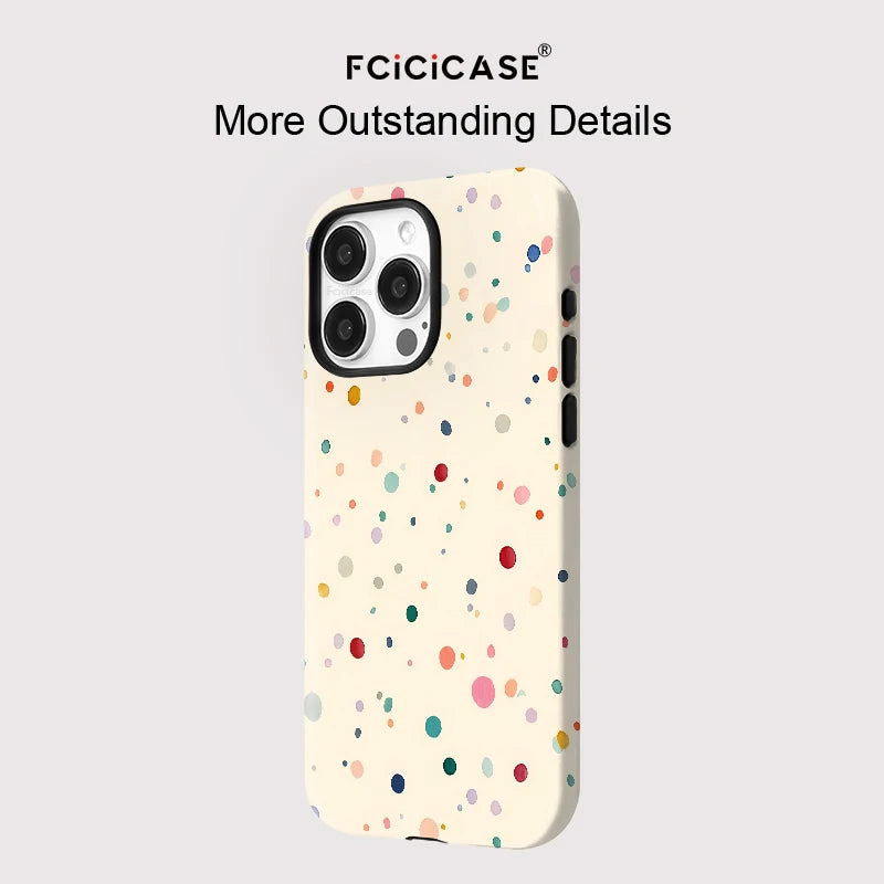 Fcicicase Phone Case For iPhone 17 Air 17 Pro Max Colorful Matte For Magsafe Double-layer Cover For iPhone 17 Pro Magnetic Capa