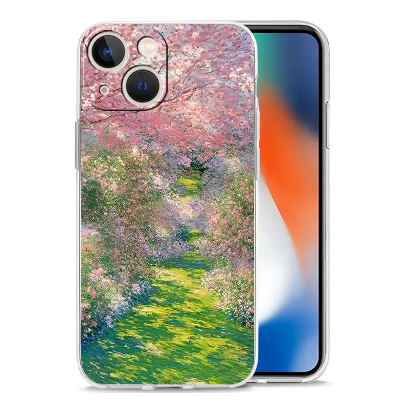 Phone Case For iPhone 17 Cases iPhone Air 16 15 12 13 14 Pro Max 15 Plus 16Pro iPhone11 Cover Garden Paint Art Vincent van Gogh