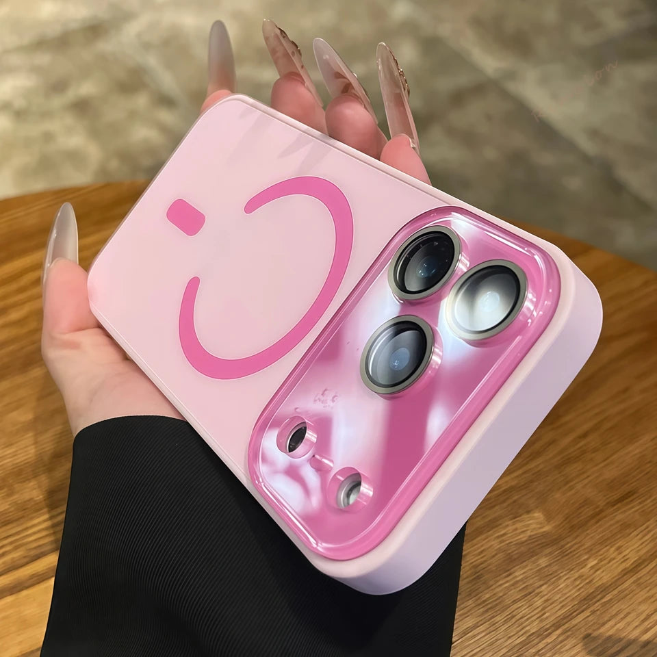 Official Original Magnetic Phone Case For iPhone 17 Air 11 12 13 14 15 16 17 Pro Max Magsafe Big Window Charging Protector Cover