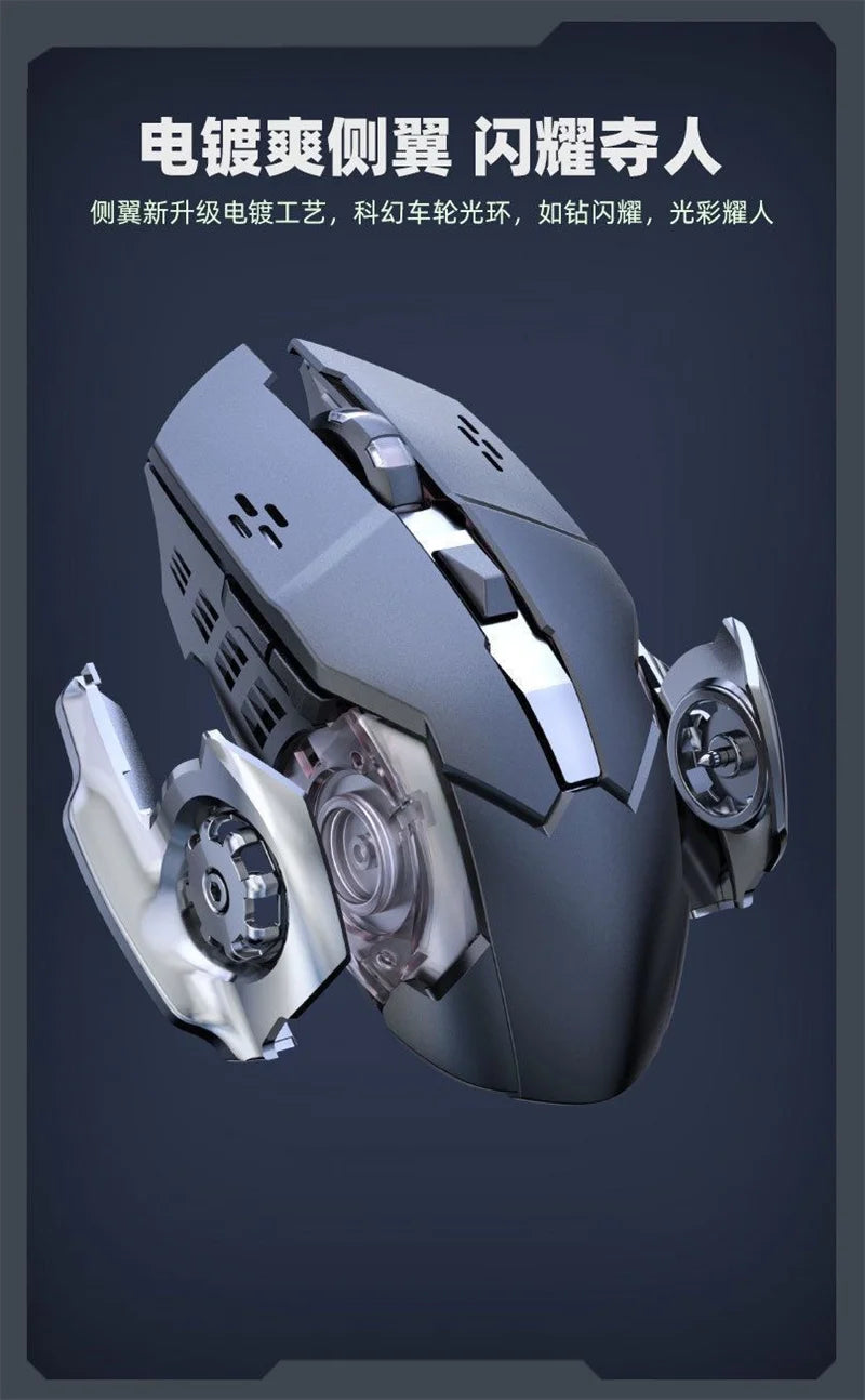 RGB Dual-Mode Wired Mouse 2.4G Wireless Mouse Gaming Mouse Rechargeable Silent Mouse 3600 DPI Adjustable Mouse Mice for Laptop