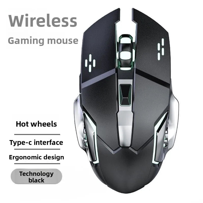 RGB Dual-Mode Wired Mouse 2.4G Wireless Mouse Gaming Mouse Rechargeable Silent Mouse 3600 DPI Adjustable Mouse Mice for Laptop